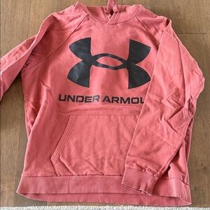 Under Armour Brick Red Hoodie with Black Logo